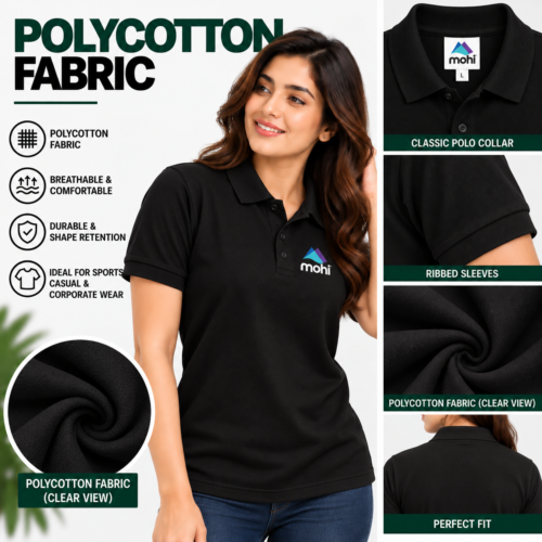 BLACK Polycotton Fabric